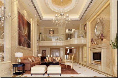 海天一色，奢華盡顯——?dú)W式豪華三居樓中樓海景裝修實(shí)景賞析